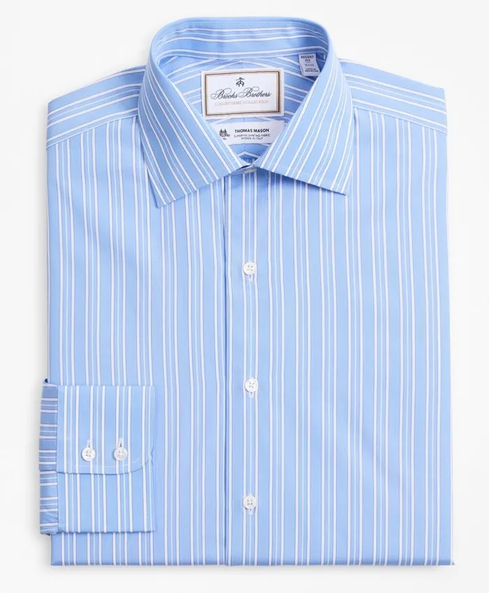 Brooks Brothers Luxury Shirts Luxury Collection Regent Fitted Dress Shirt Franklin Spread Collar Ribbon Stripe Light Blue 8211 Men Brooks Brothers Luxury Shirts Luxury Collection Regent Fitted Dress Shirt Franklin Spread Collar Ribbon Stripe Light Blue 8211 Men