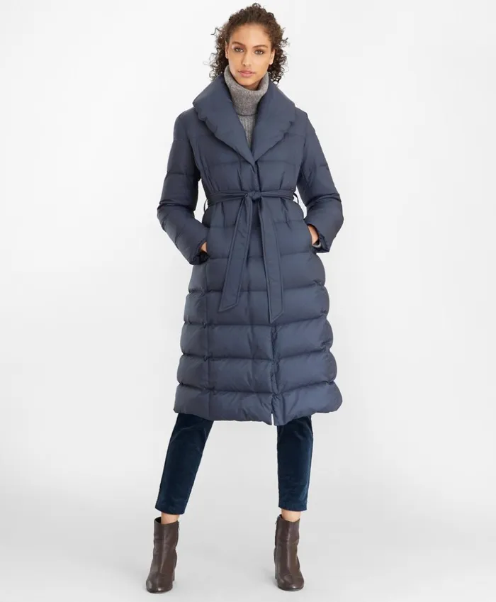 Brooks Brothers Outerwear ShawlCollar DownFill Puffer Coat Slate Blue 8211 Women Brooks Brothers Outerwear ShawlCollar DownFill Puffer Coat Slate Blue 8211 Women