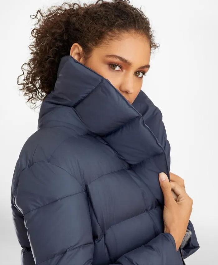 Brooks Brothers Outerwear ShawlCollar DownFill Puffer Coat Slate Blue 8211 Women Brooks Brothers Outerwear ShawlCollar DownFill Puffer Coat Slate Blue 8211 Women
