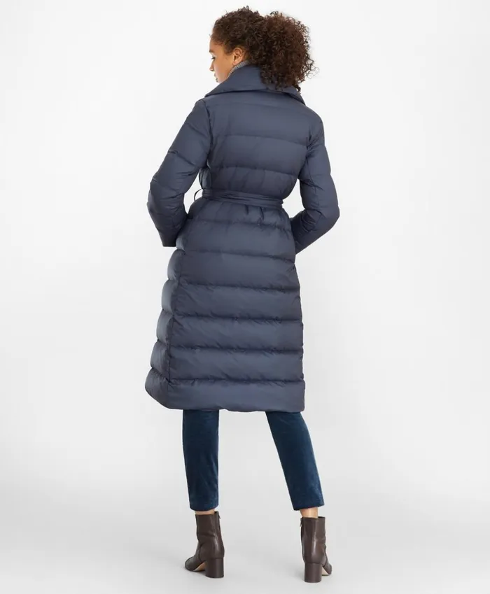 Brooks Brothers Outerwear ShawlCollar DownFill Puffer Coat Slate Blue 8211 Women Brooks Brothers Outerwear ShawlCollar DownFill Puffer Coat Slate Blue 8211 Women
