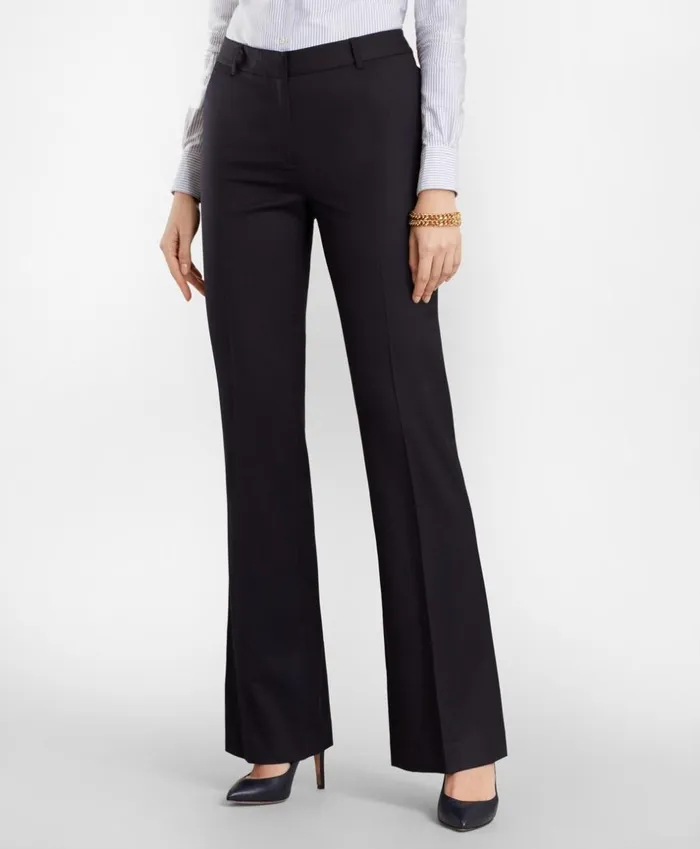 Brooks Brothers Pants Skirts and Shorts Wool WideLeg Pants Navy 8211 Women