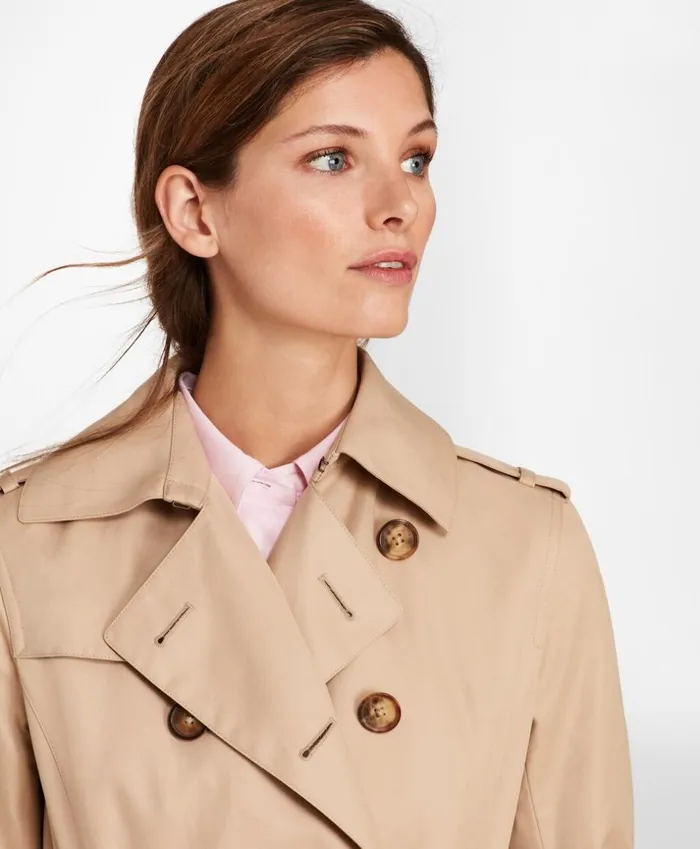 Brooks Brothers Petites Petite DoubleBreasted Trench Coat Khaki 8211 Women Brooks Brothers Petites Petite DoubleBreasted Trench Coat Khaki 8211 Women