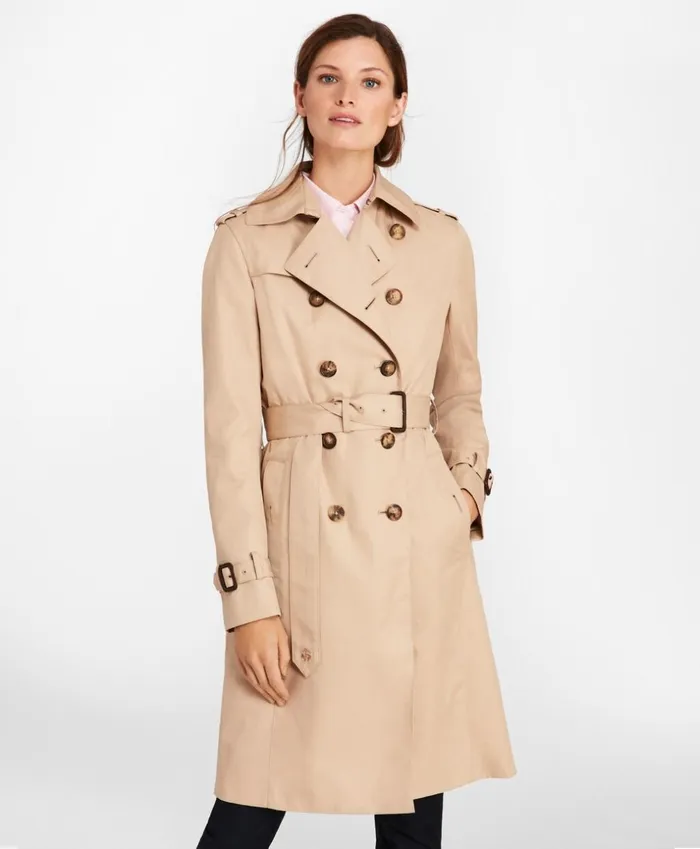 Brooks Brothers Petites Petite DoubleBreasted Trench Coat Khaki 8211 Women Brooks Brothers Petites Petite DoubleBreasted Trench Coat Khaki 8211 Women
