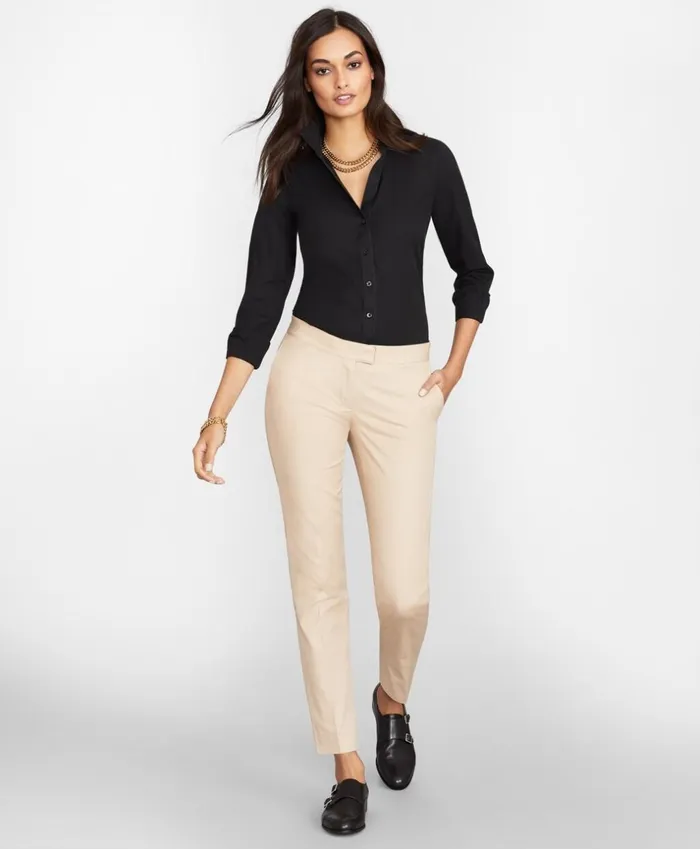 Brooks Brothers Petites Petite NonIron Stretch Supima Cotton Fitted Dress Shirt Black 8211 Women Brooks Brothers Petites Petite NonIron Stretch Supima Cotton Fitted Dress Shirt Black 8211 Women