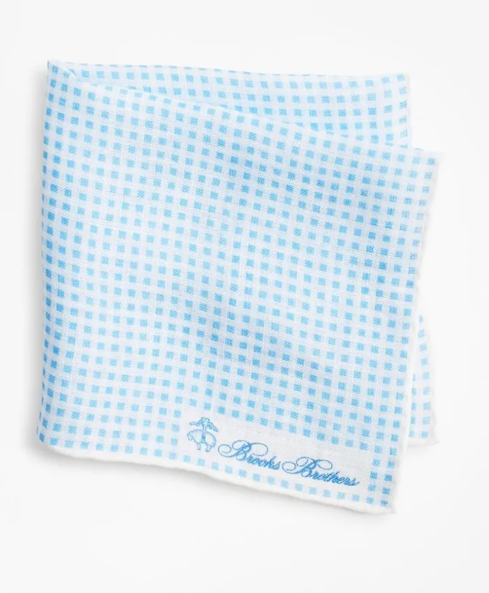 Brooks Brothers Pocket Squares and Handkerchiefs Gingham Pocket Square Light Blue 8211 Men Brooks Brothers Pocket Squares and Handkerchiefs Gingham Pocket Square Light Blue 8211 Men
