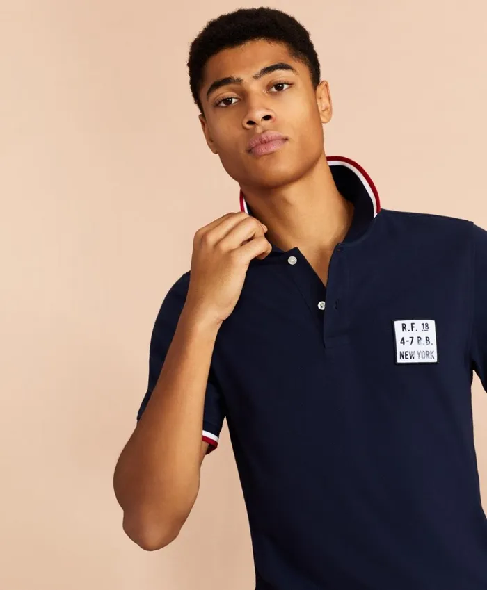 Brooks Brothers Polos and TShirts Cotton Pique Patch Polo Shirt Navy 8211 Men Brooks Brothers Polos and TShirts Cotton Pique Patch Polo Shirt Navy 8211 Men