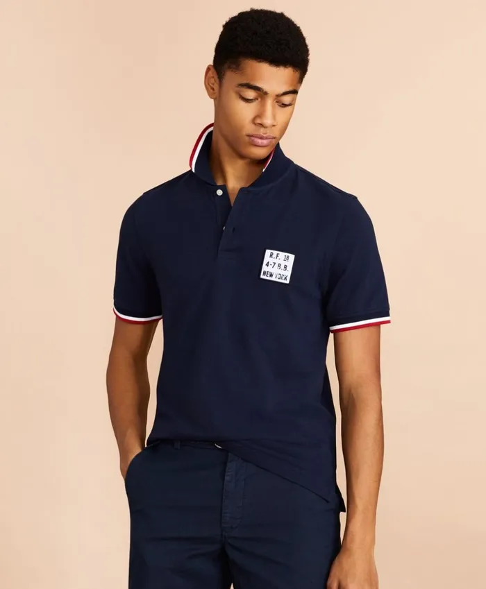 Brooks Brothers Polos and TShirts Cotton Pique Patch Polo Shirt Navy 8211 Men Brooks Brothers Polos and TShirts Cotton Pique Patch Polo Shirt Navy 8211 Men