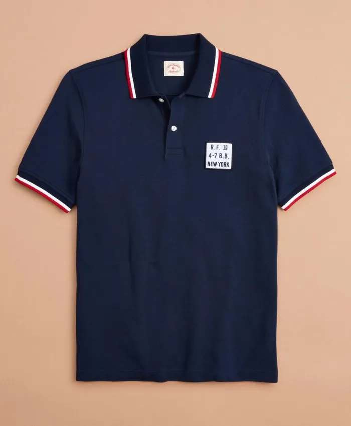 Brooks Brothers Polos and TShirts Cotton Pique Patch Polo Shirt Navy 8211 Men Brooks Brothers Polos and TShirts Cotton Pique Patch Polo Shirt Navy 8211 Men