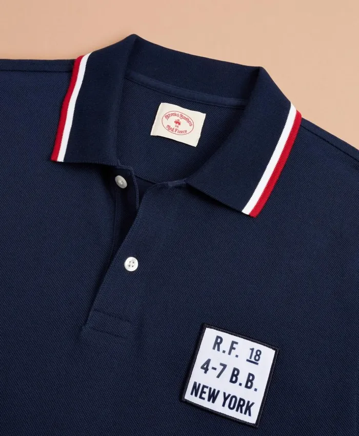 Brooks Brothers Polos and TShirts Cotton Pique Patch Polo Shirt Navy 8211 Men Brooks Brothers Polos and TShirts Cotton Pique Patch Polo Shirt Navy 8211 Men