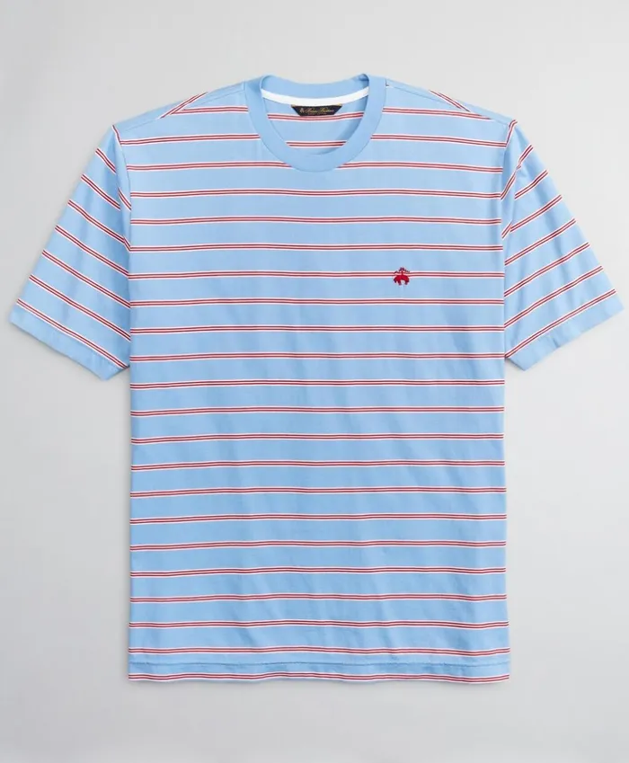 Brooks Brothers Polos and TShirts Supima Cotton MultiStripe TShirt Blue 8211 Men Brooks Brothers Polos and TShirts Supima Cotton MultiStripe TShirt Blue 8211 Men