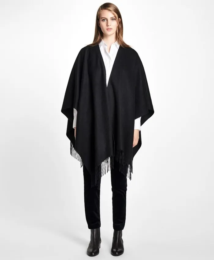 Brooks Brothers Scarves Hats and Gloves Cashmere Ruana Black 8211 Women Brooks Brothers Scarves Hats and Gloves Cashmere Ruana Black 8211 Women