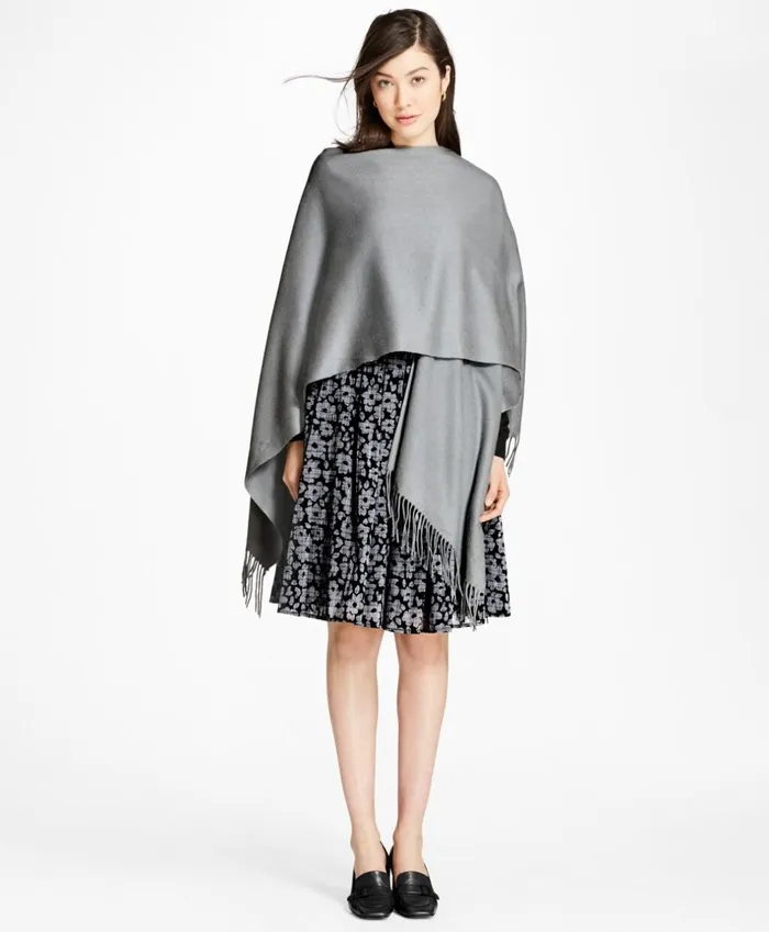 Brooks Brothers Scarves Hats and Gloves Cashmere Ruana Grey 8211 Women Brooks Brothers Scarves Hats and Gloves Cashmere Ruana Grey 8211 Women
