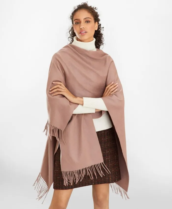 Brooks Brothers Scarves Hats and Gloves Cashmere Ruana Light Pink 8211 Women