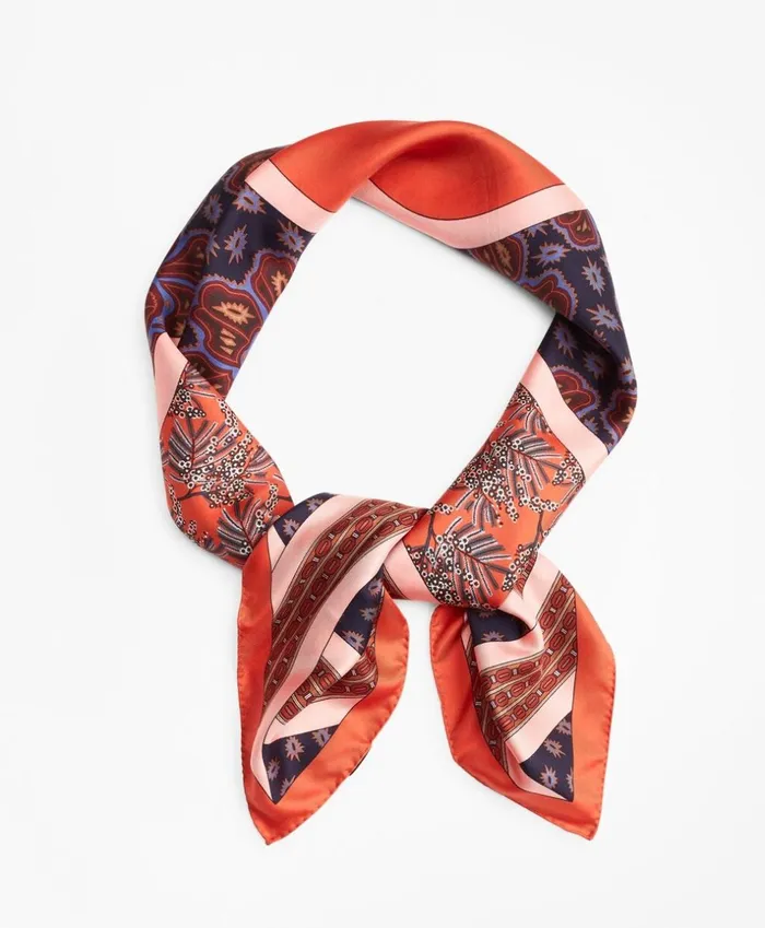 Brooks Brothers Scarves Hats and Gloves MixedPrint Silk Square Scarf Purple Multi 8211 Women Brooks Brothers Scarves Hats and Gloves MixedPrint Silk Square Scarf Purple Multi 8211 Women
