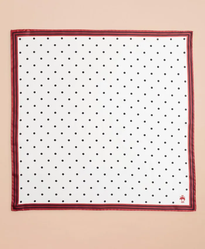 Brooks Brothers Scarves Hats and Gloves PolkaDot Silk Square Scarf White 8211 Women Brooks Brothers Scarves Hats and Gloves PolkaDot Silk Square Scarf White 8211 Women