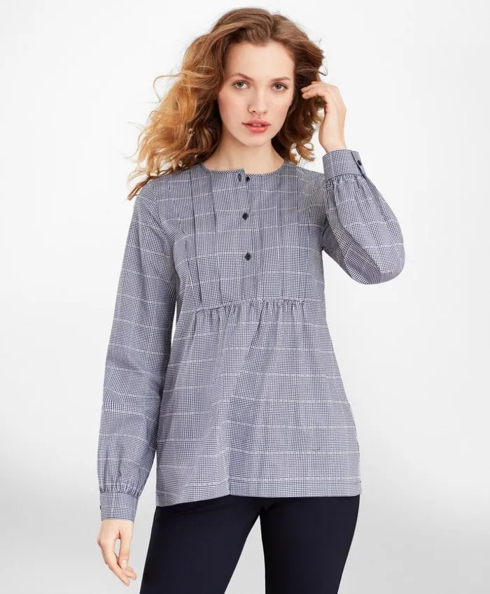 Brooks Brothers Shirts and Tops Checked Supima Cotton Tunic Navywhite 8211 Women Brooks Brothers Shirts and Tops Checked Supima Cotton Tunic Navywhite 8211 Women