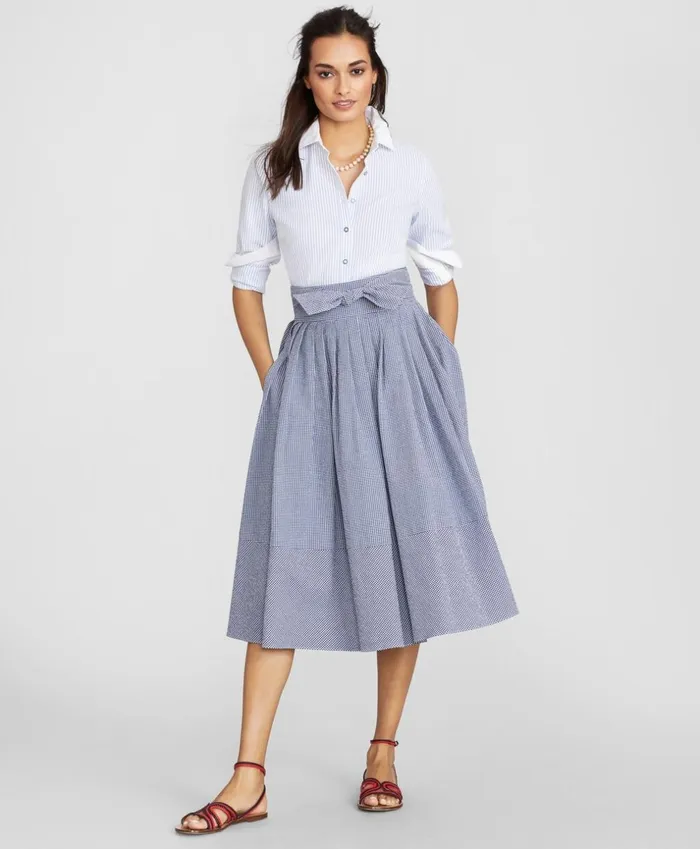 Brooks Brothers Shirts and Tops NonIron Striped Supima Cotton Dobby ContrastCollar Fitted Shirt Bluewhite 8211 Women Brooks Brothers Shirts and Tops NonIron Striped Supima Cotton Dobby ContrastCollar Fitted Shirt Bluewhite 8211 Women