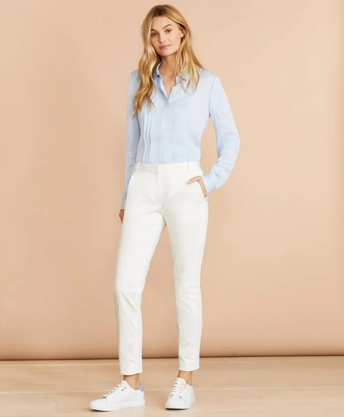 Brooks Brothers Shirts and Tops Pintucked Crepe Blouse Blue 8211 Women Brooks Brothers Shirts and Tops Pintucked Crepe Blouse Blue 8211 Women