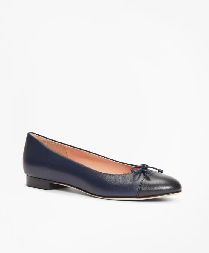 Brooks Brothers Shoes and Belts Colorblock Leather Flats Navyblack 8211 Women Brooks Brothers Shoes and Belts Colorblock Leather Flats Navyblack 8211 Women