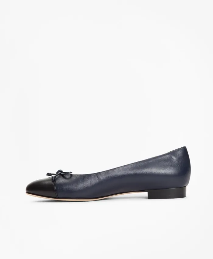 Brooks Brothers Shoes and Belts Colorblock Leather Flats Navyblack 8211 Women Brooks Brothers Shoes and Belts Colorblock Leather Flats Navyblack 8211 Women