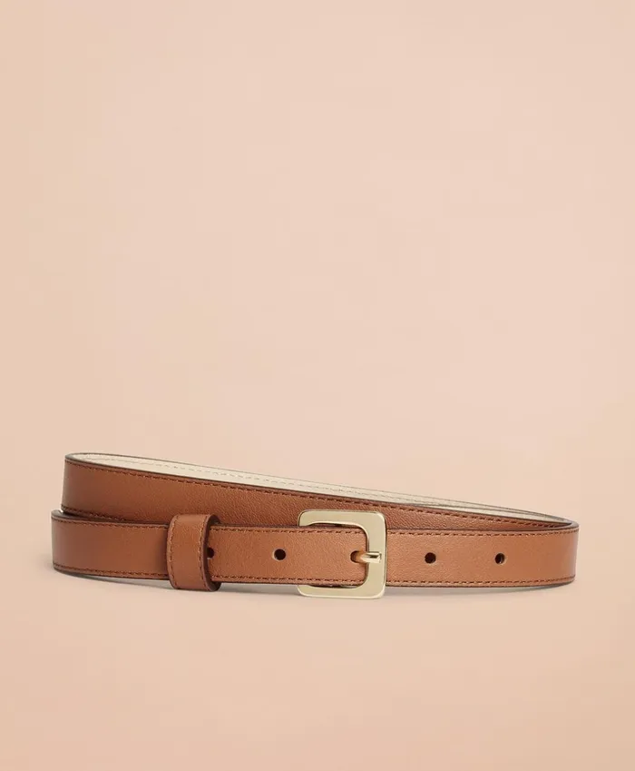 Brooks Brothers Shoes and Belts Leather Skinny Belt Cognac 8211 Women