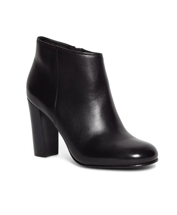 Brooks Brothers Shoes and Belts Short Leather Stacked Heel Booties Black 8211 Women Brooks Brothers Shoes and Belts Short Leather Stacked Heel Booties Black 8211 Women