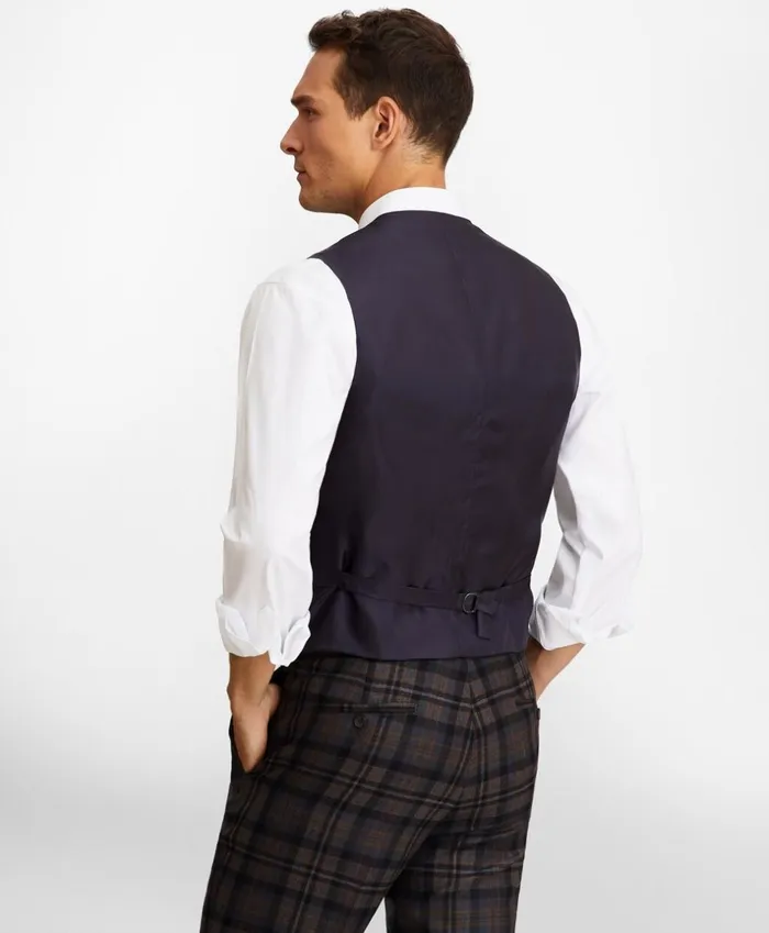 Brooks Brothers Sport Coats and Vests FiveButton Flannel Vest Navy 8211 Men Brooks Brothers Sport Coats and Vests FiveButton Flannel Vest Navy 8211 Men