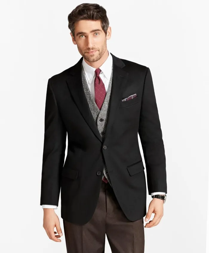Brooks Brothers Sport Coats and Vests Madison Fit TwoButton Cashmere Sport Coat Black 8211 Men Brooks Brothers Sport Coats and Vests Madison Fit TwoButton Cashmere Sport Coat Black 8211 Men