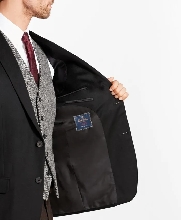 Brooks Brothers Sport Coats and Vests Madison Fit TwoButton Cashmere Sport Coat Black 8211 Men Brooks Brothers Sport Coats and Vests Madison Fit TwoButton Cashmere Sport Coat Black 8211 Men