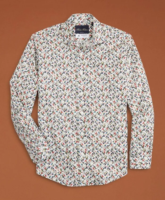 Brooks Brothers Sport Shirts Golden Fleece Regent Fit White FlowerPrint Poplin Sport Shirt Whitemulti 8211 Men Brooks Brothers Sport Shirts Golden Fleece Regent Fit White FlowerPrint Poplin Sport Shirt Whitemulti 8211 Men