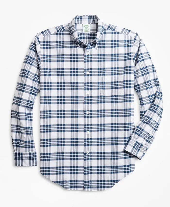 Brooks Brothers Sport Shirts Milano Fit Oxford Blue And White Plaid Sport Shirt Blue 8211 Men Brooks Brothers Sport Shirts Milano Fit Oxford Blue And White Plaid Sport Shirt Blue 8211 Men