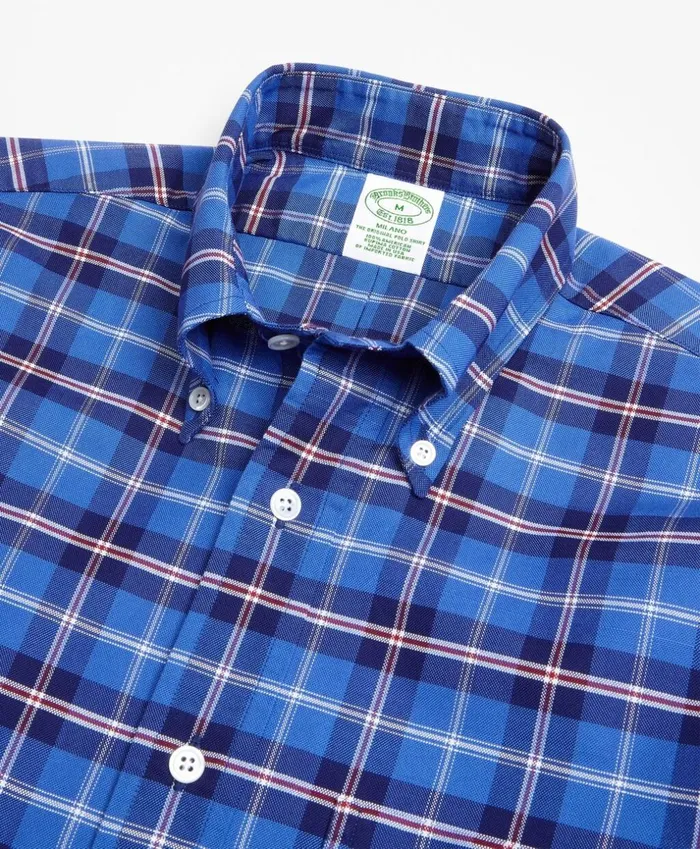 Brooks Brothers Sport Shirts Milano Fit Oxford Plaid Sport Shirt Blue 8211 Men Brooks Brothers Sport Shirts Milano Fit Oxford Plaid Sport Shirt Blue 8211 Men