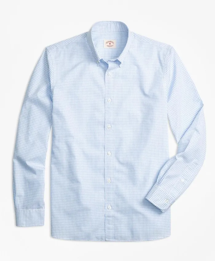 Brooks Brothers Sport Shirts NinetoNine Windowpane Plaid Shirt Light Blue 8211 Men Brooks Brothers Sport Shirts NinetoNine Windowpane Plaid Shirt Light Blue 8211 Men