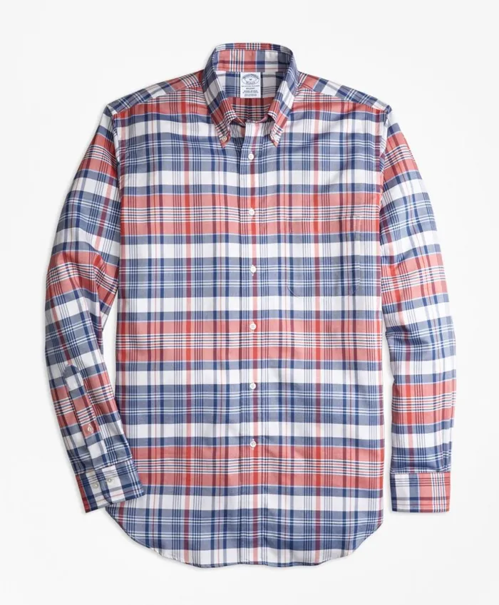 Brooks Brothers Sport Shirts Regent Fit Oxford Madras Plaid Sport Shirt Redblue 8211 Men Brooks Brothers Sport Shirts Regent Fit Oxford Madras Plaid Sport Shirt Redblue 8211 Men