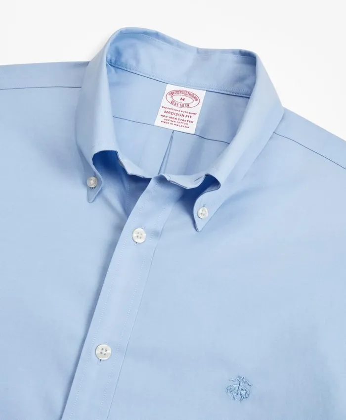 Brooks Brothers Sport Shirts Stretch Madison ClassicFit Sport Shirt NonIron Light Blue 8211 Men Brooks Brothers Sport Shirts Stretch Madison ClassicFit Sport Shirt NonIron Light Blue 8211 Men
