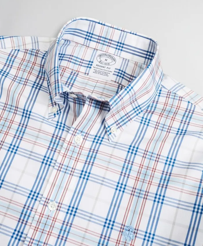 Brooks Brothers Sport Shirts Stretch Regent Fitted Sport Shirt NonIron MultiPlaid Whitemulti 8211 Men Brooks Brothers Sport Shirts Stretch Regent Fitted Sport Shirt NonIron MultiPlaid Whitemulti 8211 Men