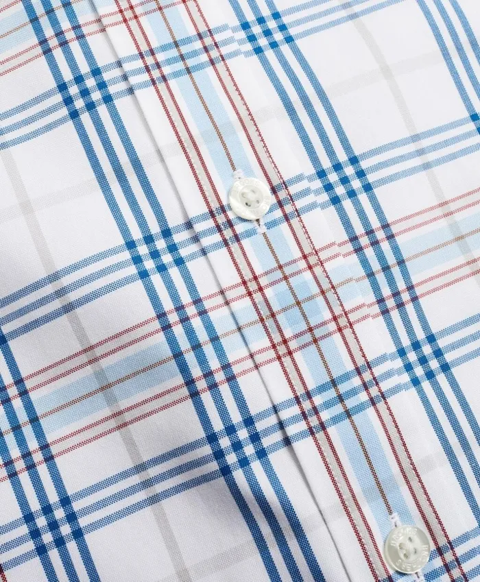 Brooks Brothers Sport Shirts Stretch Regent Fitted Sport Shirt NonIron MultiPlaid Whitemulti 8211 Men Brooks Brothers Sport Shirts Stretch Regent Fitted Sport Shirt NonIron MultiPlaid Whitemulti 8211 Men