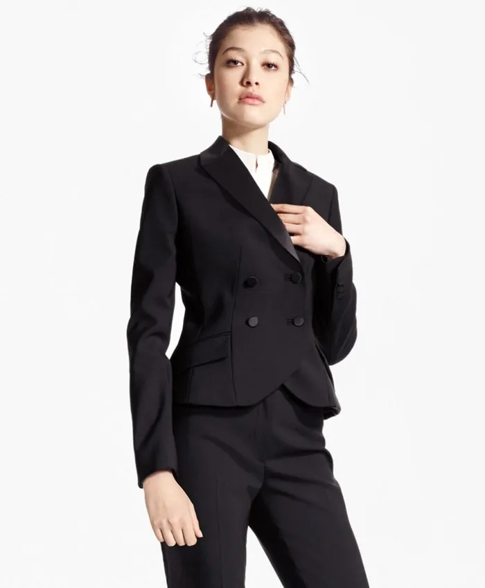 Brooks Brothers Suit Separates DoubleBreasted Stretch Wool Tuxedo Jacket Black 8211 Women Brooks Brothers Suit Separates DoubleBreasted Stretch Wool Tuxedo Jacket Black 8211 Women