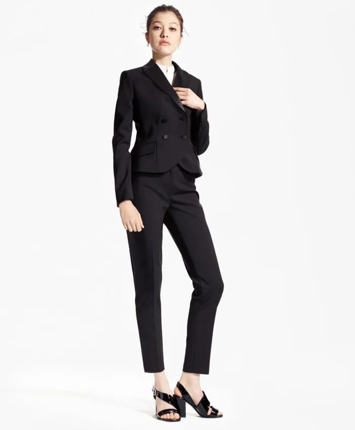 Brooks Brothers Suit Separates DoubleBreasted Stretch Wool Tuxedo Jacket Black 8211 Women Brooks Brothers Suit Separates DoubleBreasted Stretch Wool Tuxedo Jacket Black 8211 Women