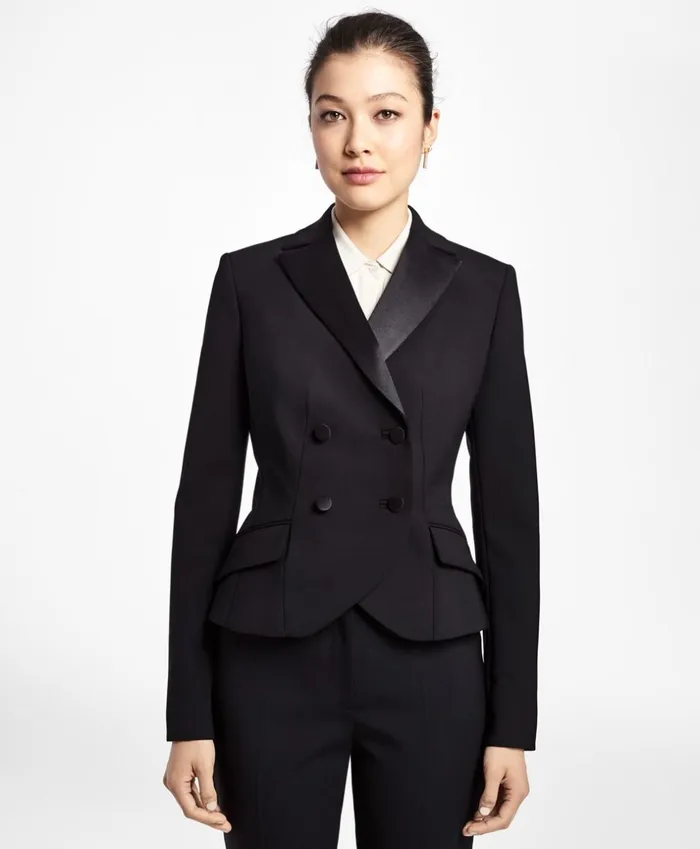 Brooks Brothers Suit Separates DoubleBreasted Stretch Wool Tuxedo Jacket Black 8211 Women Brooks Brothers Suit Separates DoubleBreasted Stretch Wool Tuxedo Jacket Black 8211 Women