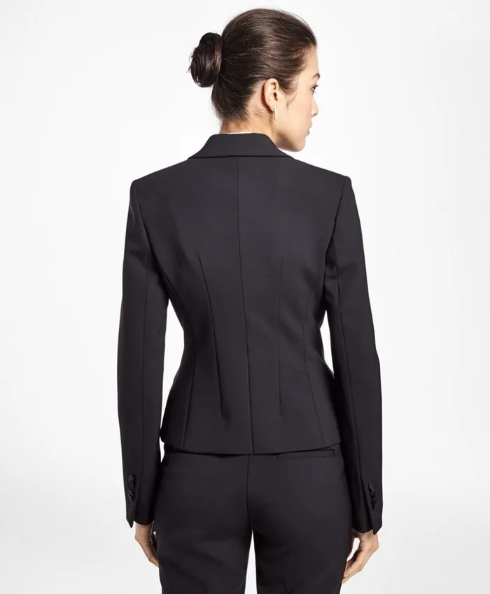 Brooks Brothers Suit Separates DoubleBreasted Stretch Wool Tuxedo Jacket Black 8211 Women Brooks Brothers Suit Separates DoubleBreasted Stretch Wool Tuxedo Jacket Black 8211 Women