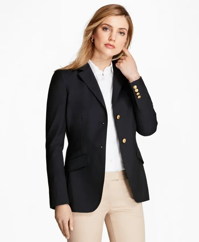 Brooks Brothers Suit Separates Loro Piana TwoButton Wool Blazer Navy 8211 Women Brooks Brothers Suit Separates Loro Piana TwoButton Wool Blazer Navy 8211 Women