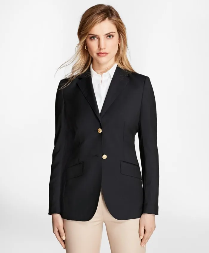 Brooks Brothers Suit Separates Loro Piana TwoButton Wool Blazer Navy 8211 Women Brooks Brothers Suit Separates Loro Piana TwoButton Wool Blazer Navy 8211 Women