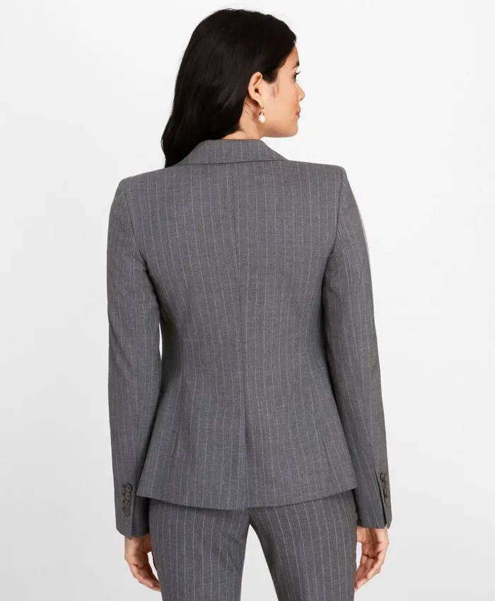 Brooks Brothers Suit Separates Pinstripe Stretch Wool Jacket Grey 8211 Women Brooks Brothers Suit Separates Pinstripe Stretch Wool Jacket Grey 8211 Women