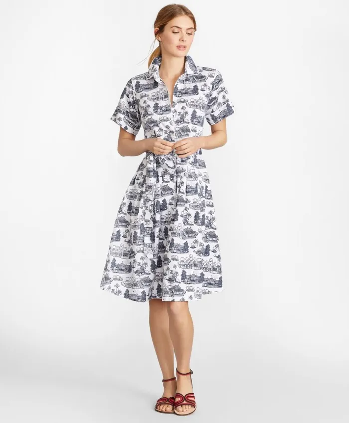 Brooks Brothers Suit Separates Toile Supima Cotton Sateen Shirt Dress Whitenavy 8211 Women Brooks Brothers Suit Separates Toile Supima Cotton Sateen Shirt Dress Whitenavy 8211 Women