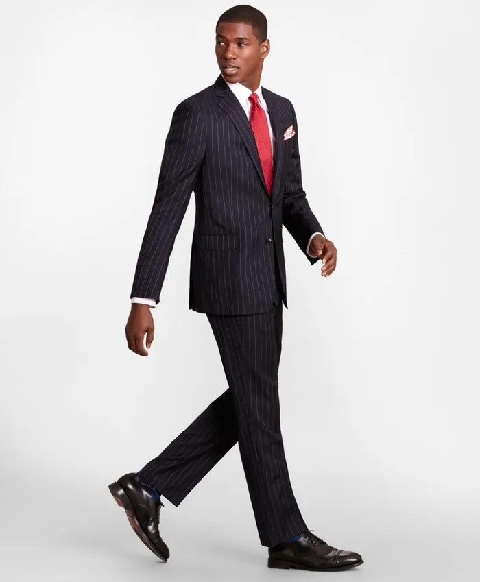 Brooks Brothers Suits BrooksGate RegentFit BeadStripe Wool Twill Suit Pants Navy 8211 Men Brooks Brothers Suits BrooksGate RegentFit BeadStripe Wool Twill Suit Pants Navy 8211 Men