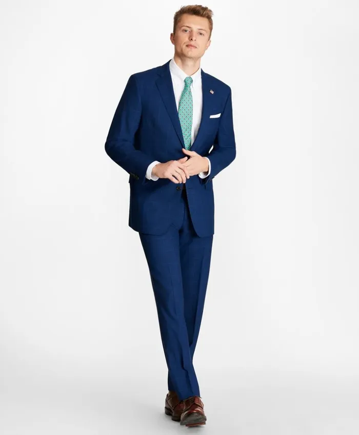 Brooks Brothers Suits Regent Fit Plaid 1818 Suit Blue 8211 Men Brooks Brothers Suits Regent Fit Plaid 1818 Suit Blue 8211 Men