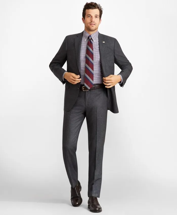 Brooks Brothers Suits Regent Fit TwoButton 1818 Suit Charcoal 8211 Men