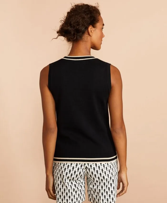 Brooks Brothers Sweaters Striped Cotton Shell Black 8211 Women Brooks Brothers Sweaters Striped Cotton Shell Black 8211 Women