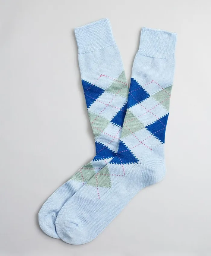 Brooks Brothers Underwear and Socks Argyle Socks Blue 8211 Men